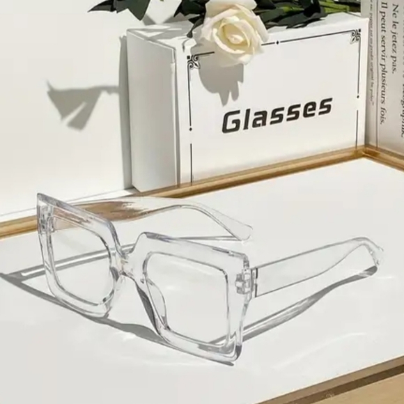 NEW Green Ombre Oversize Round Fashion Glasses - Picture 2 of 7